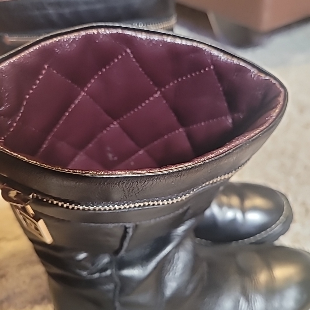 Amazing Chanel Black Lambskin Leather Size 8.5 Riding 👢 Boots - Picture 6 of 16